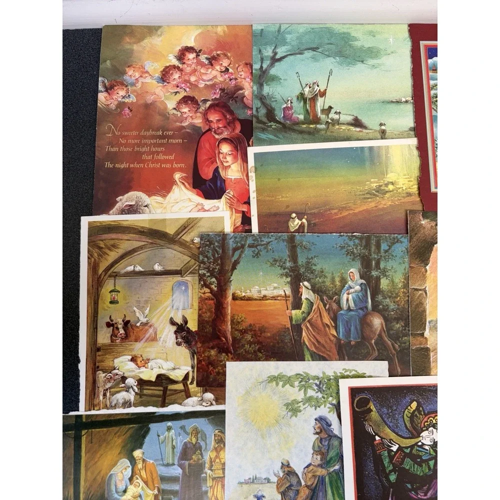 Vintage Christmas Cards Fronts ONLY for Scrapbooking Crafts Decoupage Lot of 50+